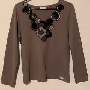 Blue Willis Women’s Long Sleeve Embellished Blouse